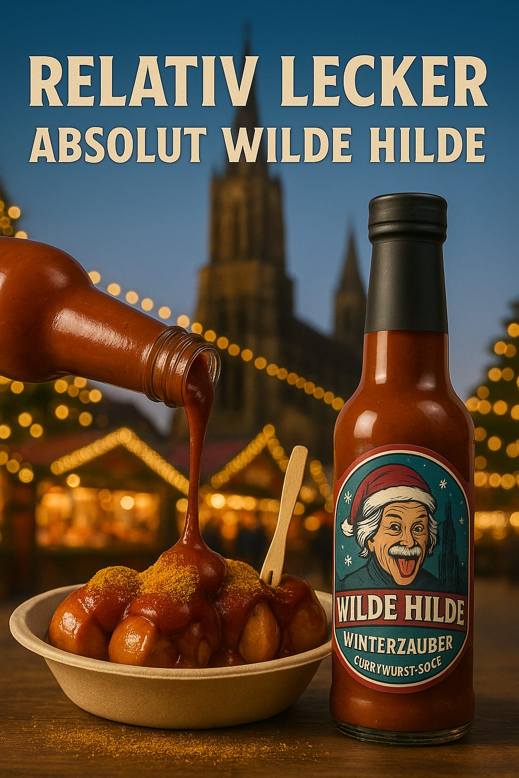 Wilde Hilde Currywurstsoße "Winterwürze" ab November NEU im Shop und auf dem Ulmer Weihnachtsmarkt Wilde Hilde Soßenkunst