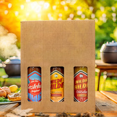 Geschenkkarton, passend für 3 Flaschen Wilde Hilde Wilde Hilde Soßenkunst