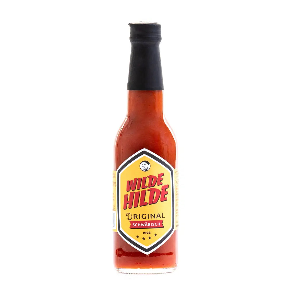 Wilde Hilde "ORIGINAL" schwäbisch, Pflaumen Tomaten Soße mit dezenter Currynote, 330ml Wilde Hilde Soßenkunst