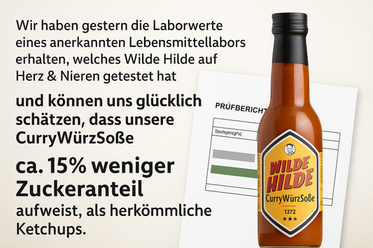 Laborergebisse bestätigen: weniger Zucker als herkömmliche Grillsoßen!